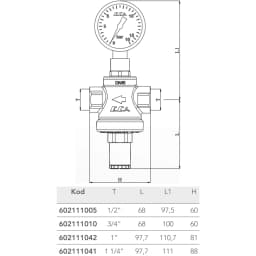 Eca 3/4 Manometreli Basınç Düşürücü - 602111010 görsel 2