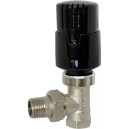 Eca 1/2 Siyah Termostatik Köşe Radyatör Valfi - 802120116 görsel 1