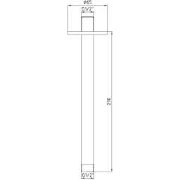 Eca 230 Mm Yuvarlak Tavandan Altın Duş Başlığı Borusu - 102126654A1 görsel 2