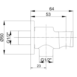 Eca Altın Duş Çıkış Dirseği - 102199523A1 görsel 2