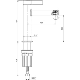 Eca Life Mat Antrasit Lavabo Bataryası - 102188777C5 görsel 2