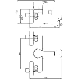Eca Luna Altın Banyo Bataryası - 102102450A1 görsel 2