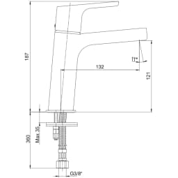 Eca Luna Altın Lavabo Bataryası - 102108940A1 görsel 2