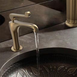 Fontana FA-6011 Fırçalanmış Altın Lavabo Bataryası görsel 2