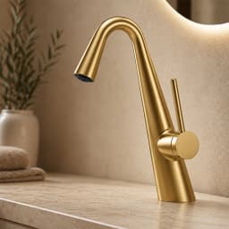 Fontana FG-4512 Mat Altın Lavabo Bataryası görsel 2