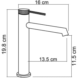 Fontana FJ-1017 Mat Siyah Lavabo Bataryası görsel 2