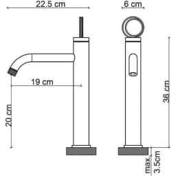 Fontana FK-4021 Yüksek Lavabo Bataryası görsel 4