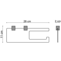 Fontana FY-90203 Mat Altın-Siyah Tuvalet Askılığı görsel 2