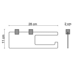Fontana FY-90303 Mat Rose-Siyah Tuvalet Kağıtlığı görsel 2
