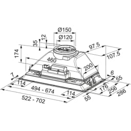 Franke Aspiratör Box Incasso Fbı 532L Gr Ankastre görsel 3