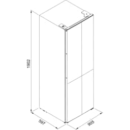 Franke FMD 505 TNF SI BKG E Siyah Cam Buzdolabı görsel 4