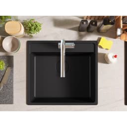Franke Maris MRG 610-52 Mat Siyah Granit Evye görsel 2
