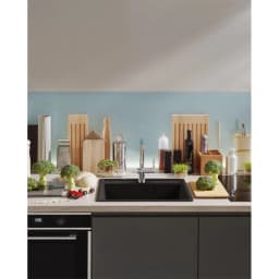 Franke Maris MRG 610-52 Mat Siyah Granit Evye görsel 3
