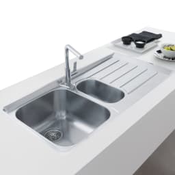 Franke Neptun NEX 251-100 1.5 Gözlü Sağ Damlalıklı Çelik Evye görsel 2