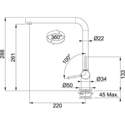 Franke Neptun Style Window Solution Evye Armatürü görsel 2