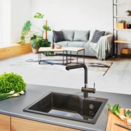 Franke Urban Ubg 610-56 Nero Granit Eviye görsel 2