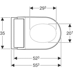 Geberit AquaClean Tuma Comfort Siyah Cam Asma Klozet görsel 3