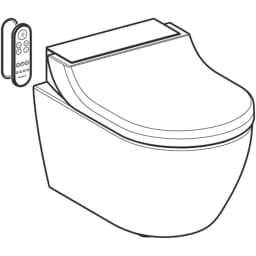 Geberit AquaClean Tuma Comfort Siyah Cam Asma Klozet görsel 2
