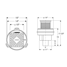 Geberit Aquorea Yer Süzgeci - 388.015.00.2 görsel 2