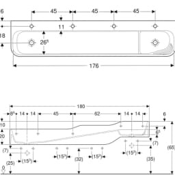 Geberit Bambini Çocuk 180x39 Cm Lavabo - 502.977.00.1 görsel 2