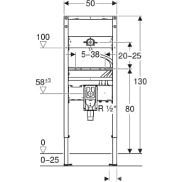 Geberit Duofix 130 Cm Ankastre Lavabo Bataryası İç Seti - 111.562.00.2 görsel 2