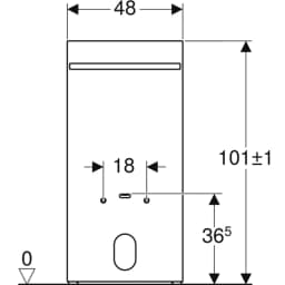 Geberit Monolith Siyah Cam Bide Rezervuar Modülü - 131.030.SJ.6 görsel 2