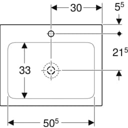 Geberit One 60x48 Cm Etajerli Lavabo - 505.010.01.1 görsel 2