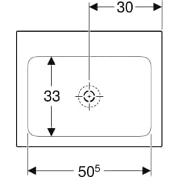 Geberit One 60x48 Cm Etajerli Lavabo - 505.011.01.1 görsel 2
