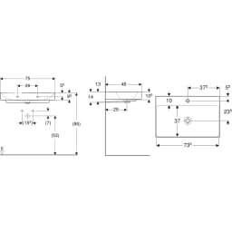 Geberit One 75x48 Cm Lavabo - 505.020.01.2 görsel 2