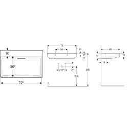 Geberit One 75x48 Cm Lavabo - 505.035.00.1 görsel 2