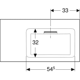 Geberit One 90x48 Cm Sol Etajerli Lavabo - 505.013.00.1 görsel 2