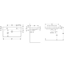 Geberit Smyle Square 90x48 Cm Lavabo - 500.252.01.1 görsel 2