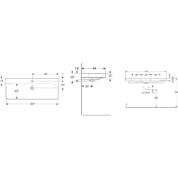 Geberit Smyle Square 120x48 Lavabo - 500.226.01.1 görsel 2