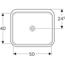 Geberit VariForm 50x40 Dikdörtgen Beyaz Tezgah altı Lavabo görsel 2