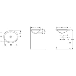 Geberit VariForm 50x42 Cm Oval Tezgah Üstü Lavabo - 500.748.01.2 görsel 2