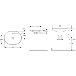 Geberit VariForm 60x45 Cm Tezgah Üstü Lavabo - 500.734.01.2 görsel 2