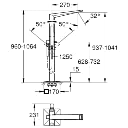 Grohe Allure Brilliant Yerden Küvet Bataryası - 24348000 görsel 2