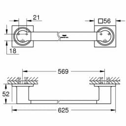 Grohe Allure Bronz Havluluk - 40341GN1 görsel 2