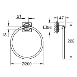 Grohe Allure New Halka Havluluk - 40339001 görsel 2