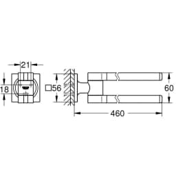 Grohe Allure Altın Havluluk - 40342GN1 görsel 2