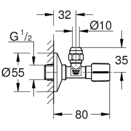 Grohe Mat Siyah Ara Musluk - 22074KF0 görsel 2