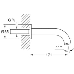 Grohe Atrio New Classic Fırçalı Sert Grafik Çıkış Ucu - 13487AL0 görsel 2