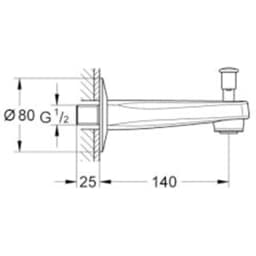 Grohe BauContemporary Çıkış Ucu - 13254000 görsel 2