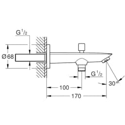 Grohe BauCosmopolitan Yön Değiştiricili Çıkış Ucu - 13425001 görsel 2