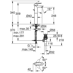 Grohe BauEdge Tek Kumandalı Lavabo Bataryası - 32860000 görsel 2