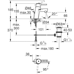 Grohe Concetto New Tek Kumandalı Lavabo Bataryası - 2338010E görsel 2