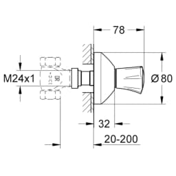 Grohe Costa L Ankastre Stop Valf - 19806001 görsel 2