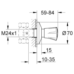 Grohe Costa L Ankastre Stop Valf - 19854001 görsel 2