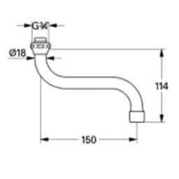 Grohe Döner Boru Çıkış Ucu - 13005000 görsel 2