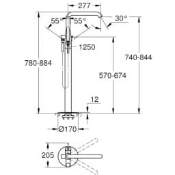 Grohe Essence New Yerden Küvet Bataryası - 23491001 görsel 2